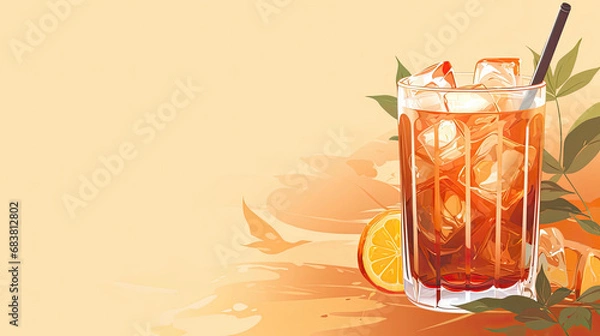 Fototapeta iced tea background template