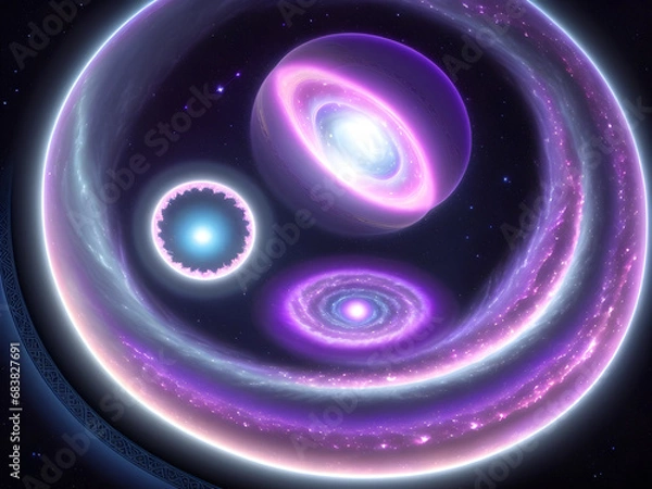 Fototapeta Cosmic Codex: Journey into the Celestial Library