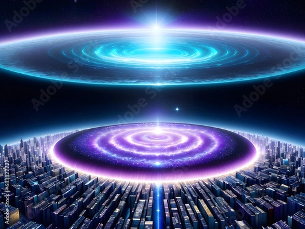 Fototapeta Cosmic Codex: Journey into the Celestial Library