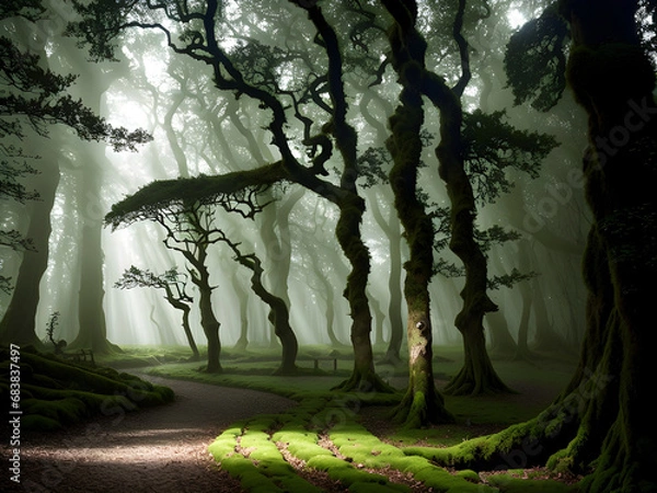 Fototapeta Mystic Twilight: Secrets of the Enchanted Woodland Glade