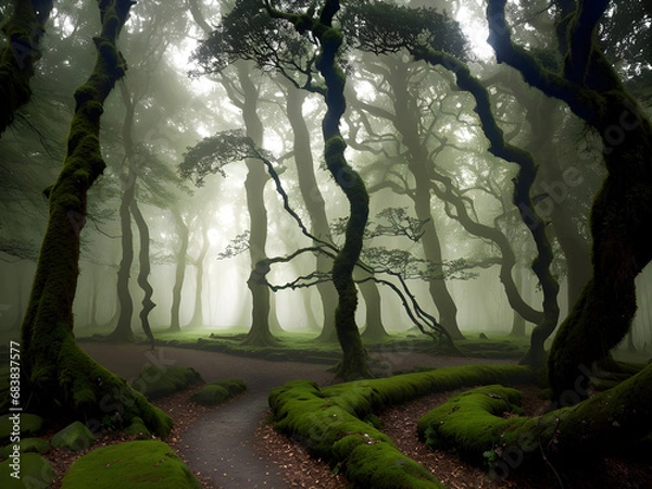 Fototapeta Mystic Twilight: Secrets of the Enchanted Woodland Glade