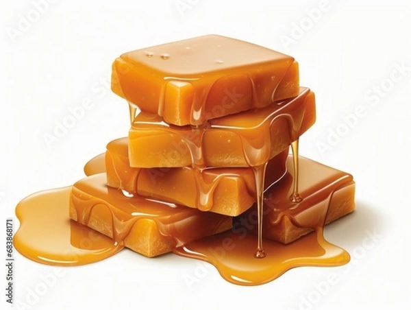 Obraz Indulge in Sweet Luxury: The Alluring Charm of Melted Caramel Generative AI