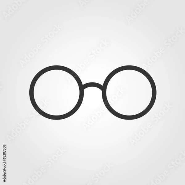 Obraz glasses icon, flat design