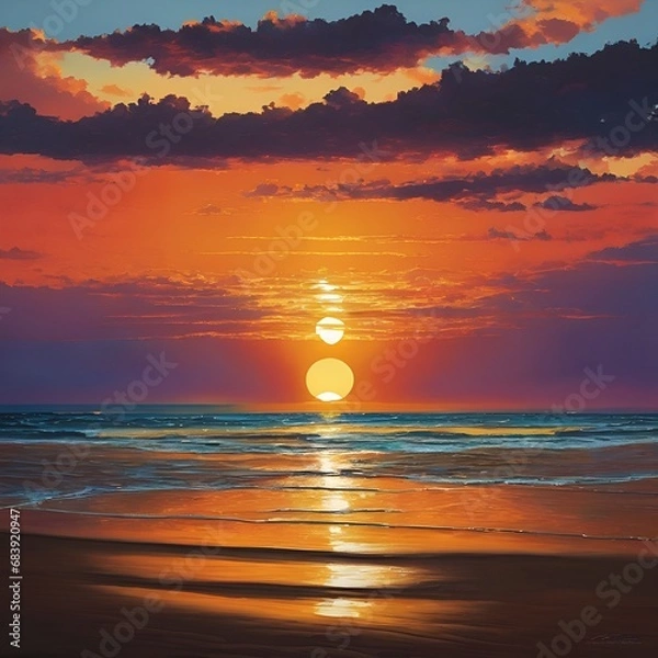 Obraz sunset on the beach