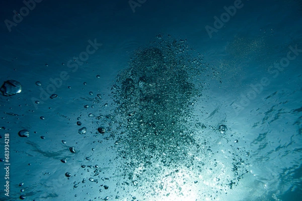 Obraz Luftblasen unter Wasser