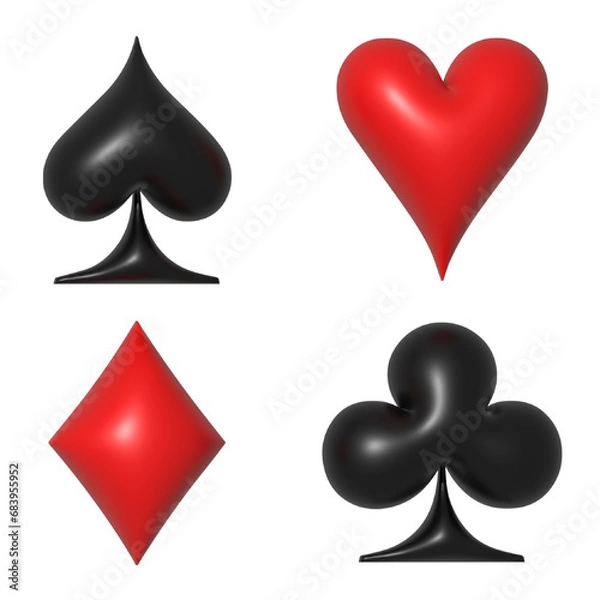 Obraz 3D suits of cards