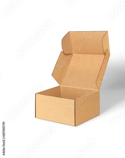 Fototapeta cardboard box isolated on white