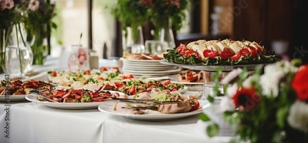 Fototapeta wedding table setting