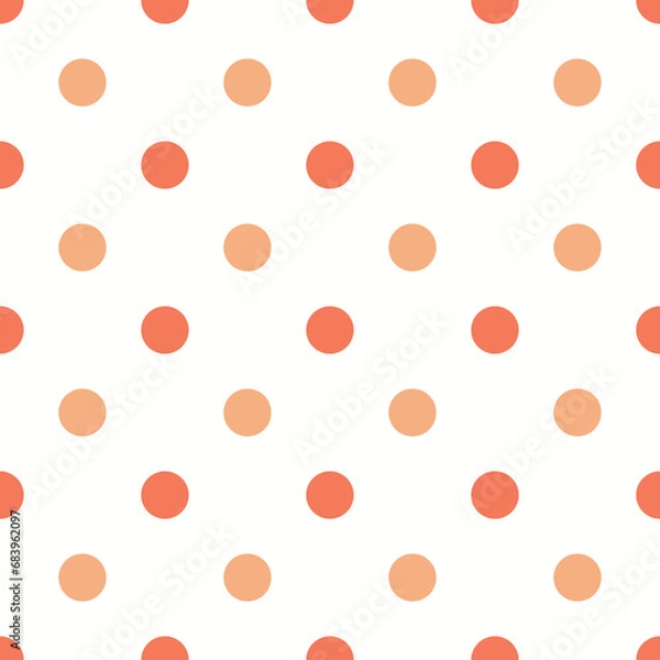 Obraz Color Seamless polka dot pattern. Colored repeat dots background for Your design