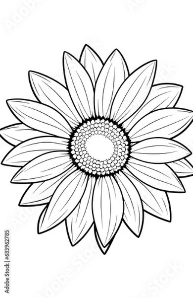 Fototapeta Background with sunflower with copy space.