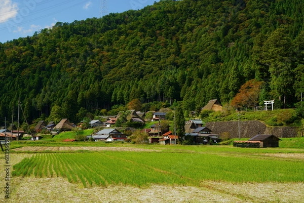 Obraz かやぶきの里（京都府南丹市美山町　北集落、京都丹波高原国定公園）