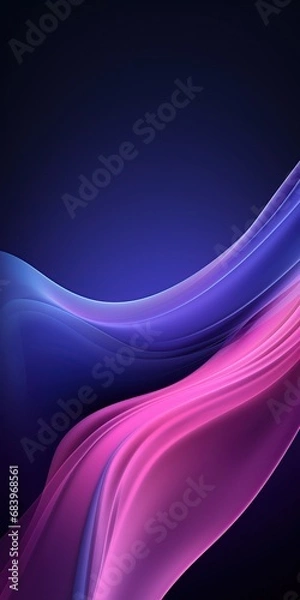 Fototapeta Abstract colorful waves illustration. Banner for copy space and website advertising. Mobile smartphone wallpaper.