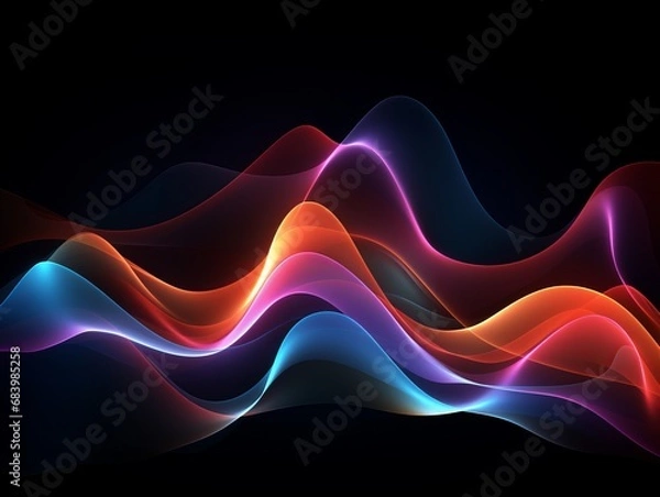 Obraz Vibrant Color Waves: An Artistic Dive into Abstract Imagery Generative AI