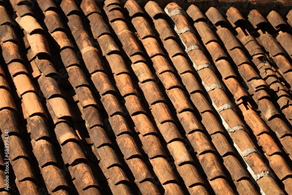 Obraz old roof tiles