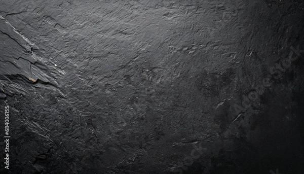 Fototapeta Black stone background. Black surface. Top view. Free space for your text.