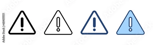Fototapeta Exclamation danger icon vector. attention sign and symbol. attention sign