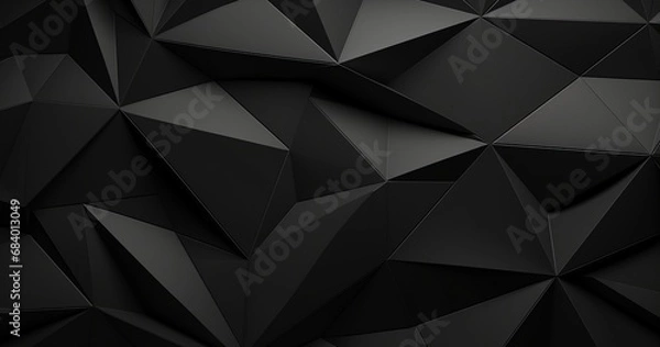 Obraz Revolutionary Visions: Explore High Tech Black Triangular Mesh Designs! Generative AI