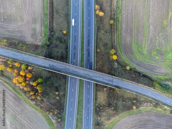 Obraz Bridge Over Dual Carriageway