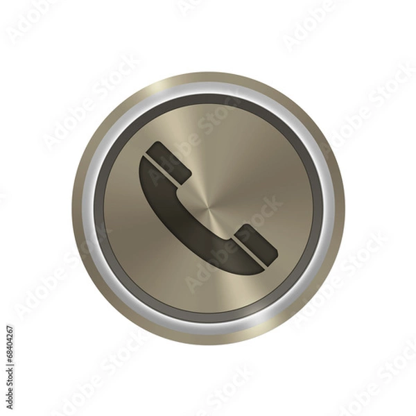 Obraz Icone bronze : téléphone