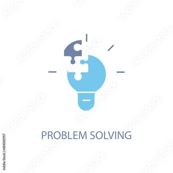 Obraz problem solving concept line icon. Simple element illustration. problem solving concept outline symbol design.