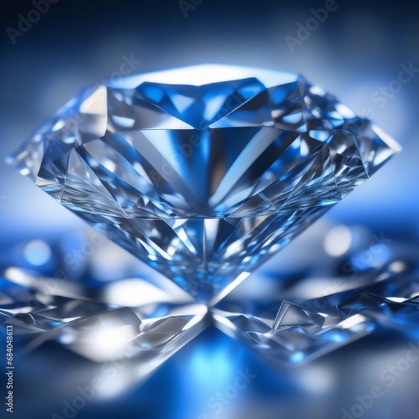Fototapeta diamonds on blue background
