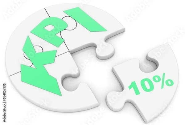 Obraz KPI. 3d Render Illustration.