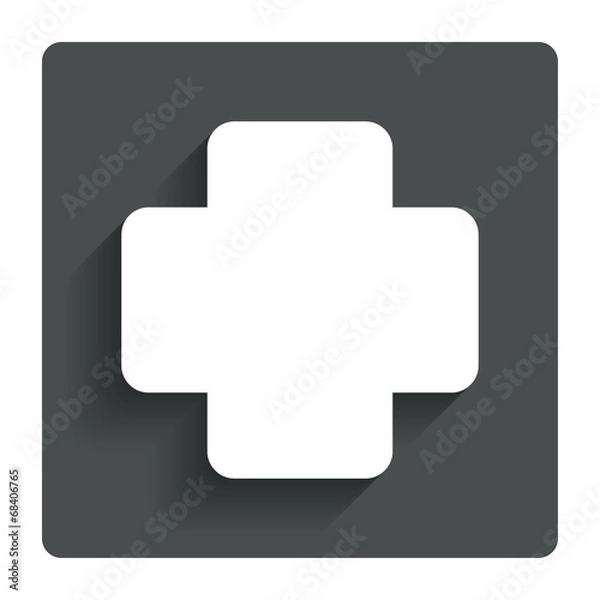 Fototapeta Medical cross sign icon. Diagnostics symbol.