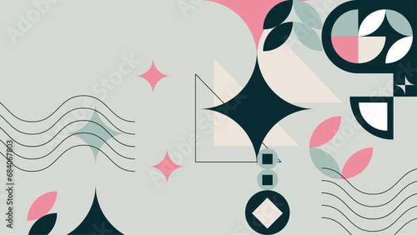 Obraz flat background green smooth