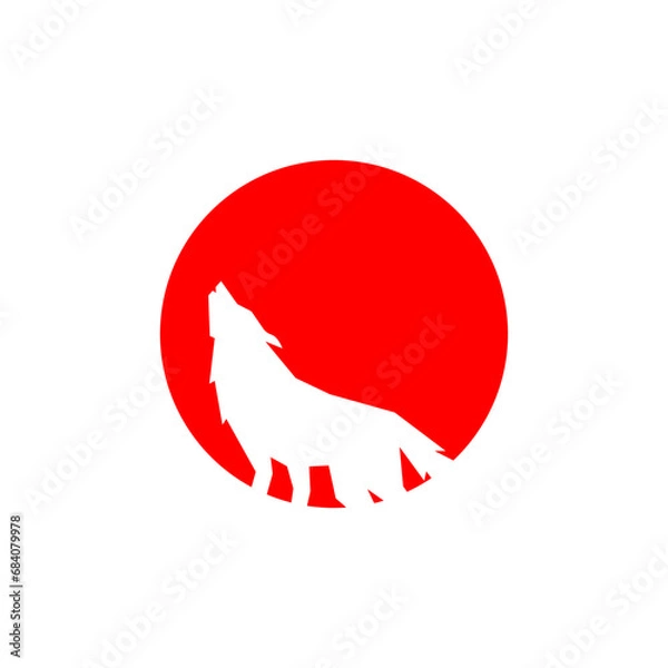 Obraz wolf in circle