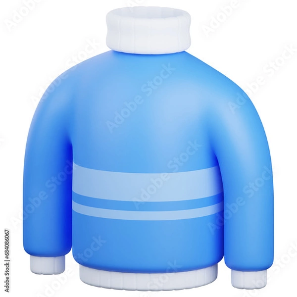 Obraz 3D Render Sweater Icon, illustration isolated on white background, suitable for website, mobile app, print, presentation, infographic, and other projects.