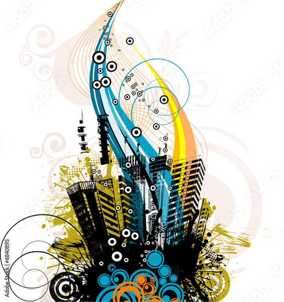Obraz Abstract city background