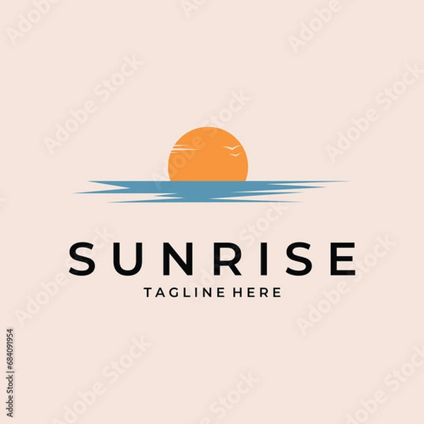 Obraz sunrise logo vector design concept
