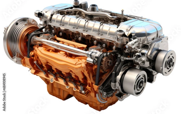 Fototapeta A Realistic Image Illustrating Homogeneous Charge Compression on White or PNG Transparent Background