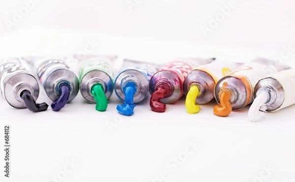 Obraz colorful paint tubes