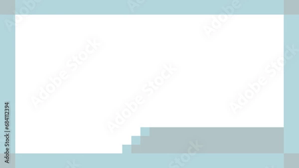 Obraz 動画テロップ素材：ブロック青-1