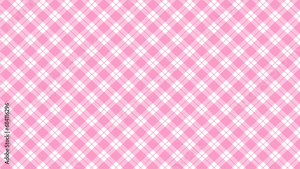 Obraz Diagonal print pink plaid background