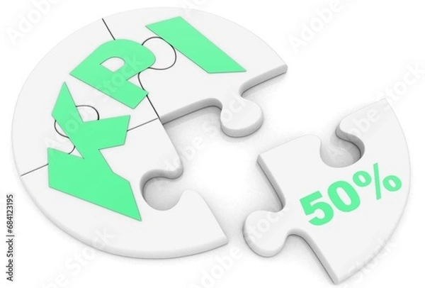 Obraz KPI. 3d Render Illustration.