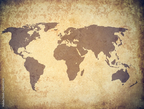 Fototapeta world map grunge