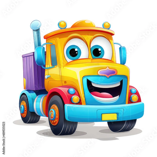 Obraz cute truck cartoon