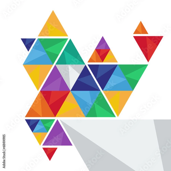 Obraz Abstract background with triangular geometric shapes