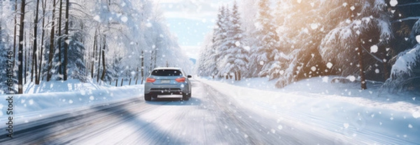 Obraz car in the snow