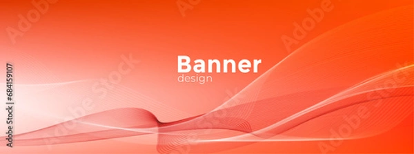 Fototapeta abstract red background with waves