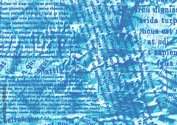 Fototapeta 英文コラージュ風の古い紙のテクスチャ