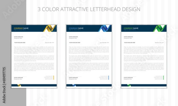 Obraz Professional letterhead design template in vector