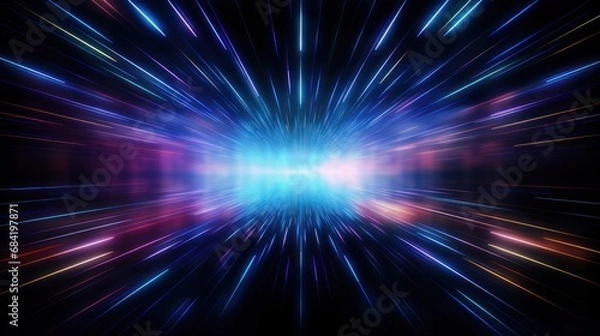 Fototapeta Pulsating IT Technology abstract background