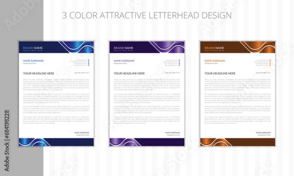 Obraz Creative letterhead design template in vector