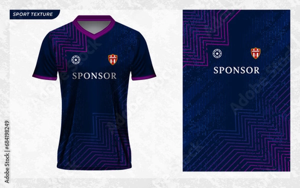 Fototapeta Jersey texture pattern soccer kit for sublimation with mockup