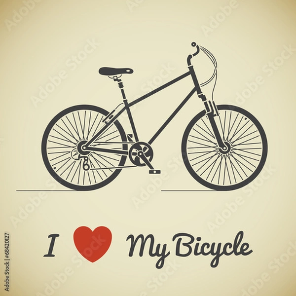 Fototapeta Bicycle ant text