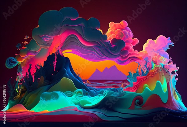 Fototapeta an abstract background of colorful clouds .Ultra HD High Quality
