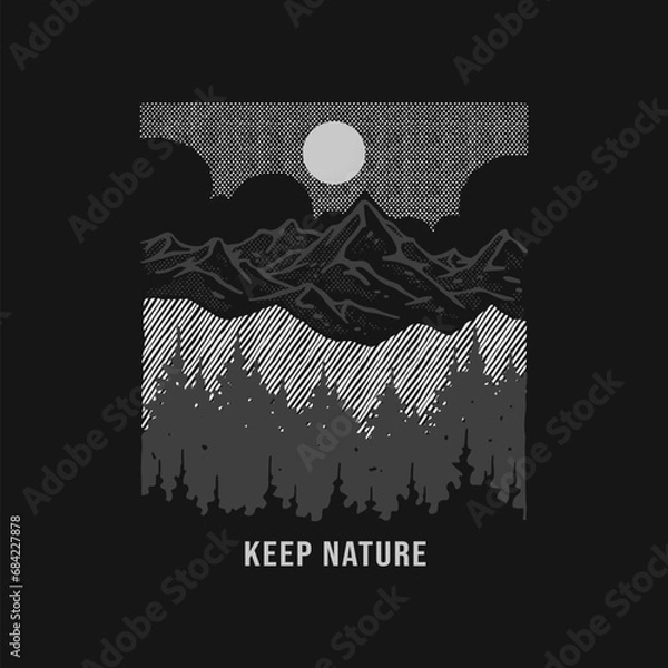 Fototapeta keep nature illustration
